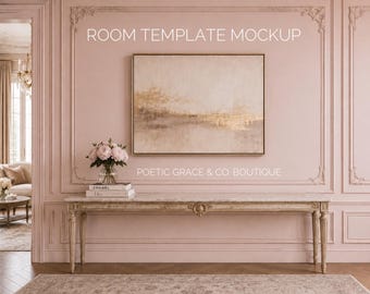Luxury Blush French Wall Mockup for Sculpture Artists