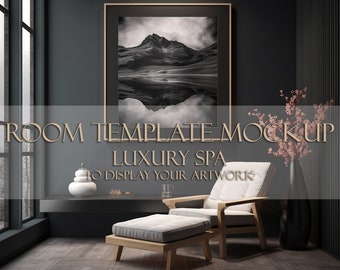 Frame Mockup, Room Template Mockup, Luxury Spa, Digital download for artists to display their artwork, High Res files, Instant Download
