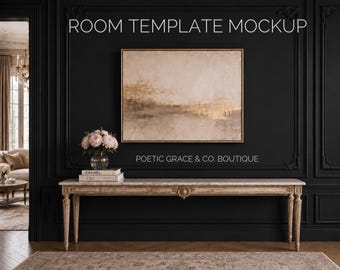 Luxury Black French Wall Mockup for Sculpture Artists