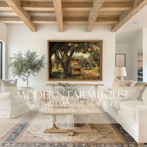 Modern Farmhouse - Room Template Mockup - Frame Mockup