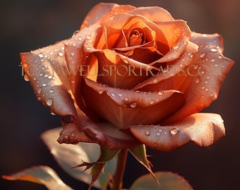 Printable Art/Sun-kissed Rose/High Resolution Digital Download