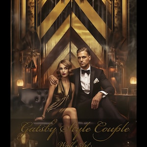 Gatsby Style Couple - Digital Download Wall Art