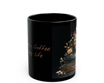 Floral Vintage Books Coffee Mug | Book Lover Gift