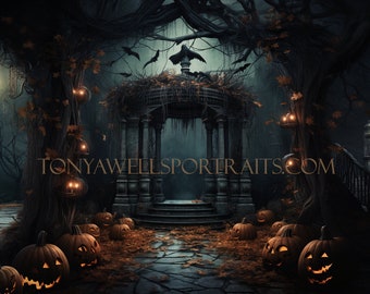 Halloween Photography Digital Backdrop