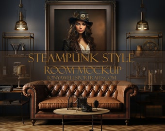 Frame Mockup/Steampunk Style Room Mockup for Artists & Photographers