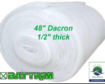 BayTrim Bonded Dacron Upholstery Grade Polyester Batting 48 Inch Wide.