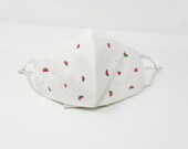 Face mask, hand painted face mask, watermelon , watermelon face mask, face covering, washable face mask, breathable face mask, original