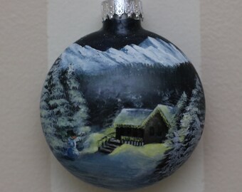Hand Painted Glass Christmas Ornaments