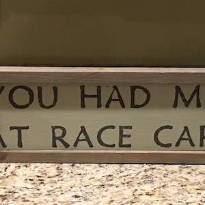 Farmhouse Racing Sign race car sign