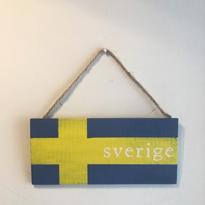 Farmhouse Swedish Flag sverige Sign