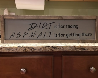 Farmhouse Racing Sign Dirt Racing
