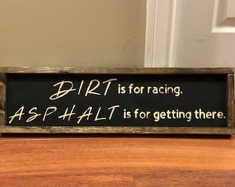 Farmhouse Racing Sign Dirt Racing