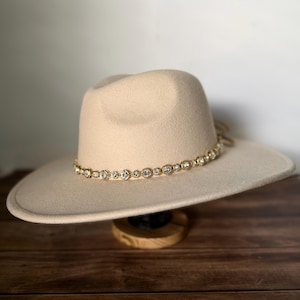 Rhinestone Hat Band Silver or Gold Adjustable Crystal Hat Jewelry immagine 14