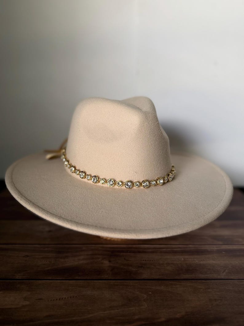 Rhinestone Hat Band Silver or Gold Adjustable Crystal Hat Jewelry immagine 17