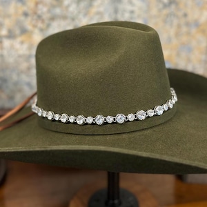 Rhinestone Hat Band Silver or Gold Adjustable Crystal Hat Jewelry immagine 9