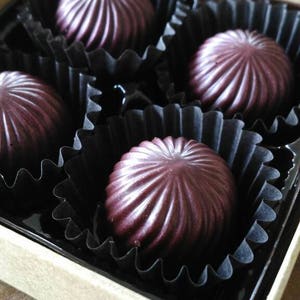 Cherry Cordials, Dark Chocolate Truffles with Candied Italian Cherries and Cognac Fondant Mother's Day, Client Gift, holiday present image 4