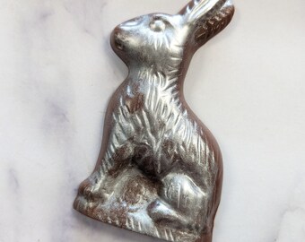 Milk Chocolate Easter Bunny -- Solid Easter Rabbit Made with Fair Trade Single Origin Milk Chocolate, Easter Basket, Easter Candy