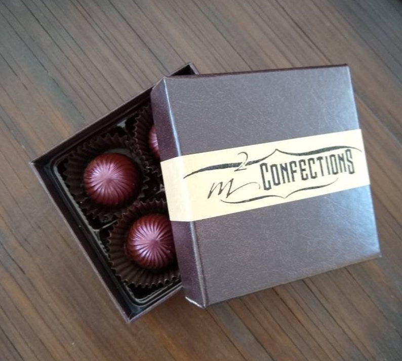 Cherry Cordials, Dark Chocolate Truffles with Candied Italian Cherries and Cognac Fondant Mother's Day, Client Gift, holiday present image 5