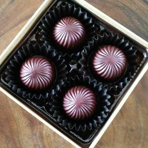 Cherry Cordials, Dark Chocolate Truffles with Candied Italian Cherries and Cognac Fondant Mother's Day, Client Gift, holiday present image 7