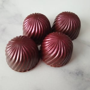 Cherry Cordials, Dark Chocolate Truffles with Candied Italian Cherries and Cognac Fondant Mother's Day, Client Gift, holiday present image 1