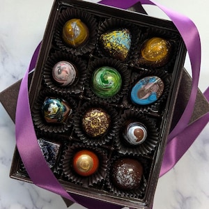 Summer Truffle Gift Box - Hostess Gift, Dark Chocolate & Milk Chocolate, Christmas Gift, Holiday, Housewarming, Birthday, Thanksgiving