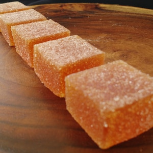 Tart Passion Fruit Pate de Fruit, Fruit Gummy Candies, Vegetarian Candy, Hostess Gift, Charcuterie Board, Dairy Free, Summer Pectin Jelly