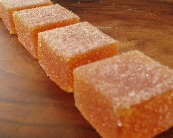 Tart Passion Fruit Pate de Fruit, Fruit Candy, Gummy Candy, Vegetarian Candy, Hostess Gift, Charcuterie Board, Dairy Free, Stocking Stuffers