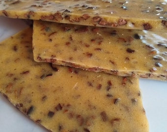 Roasted Cocoa Nib Brittle with Vanilla Bean, Birthday Present, Classic Brittle, Gift Basket, Client Gifts, Christmas Gift, Halloween Candy