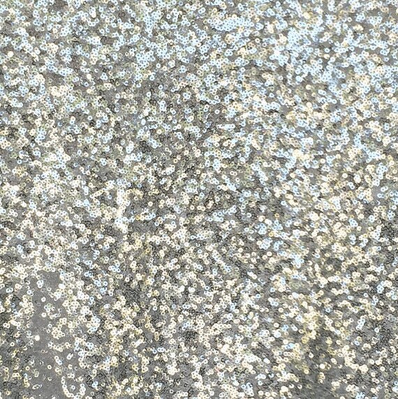 Silver Sequin Fabric Glitters Sequins Fabric Silver Full Etsy