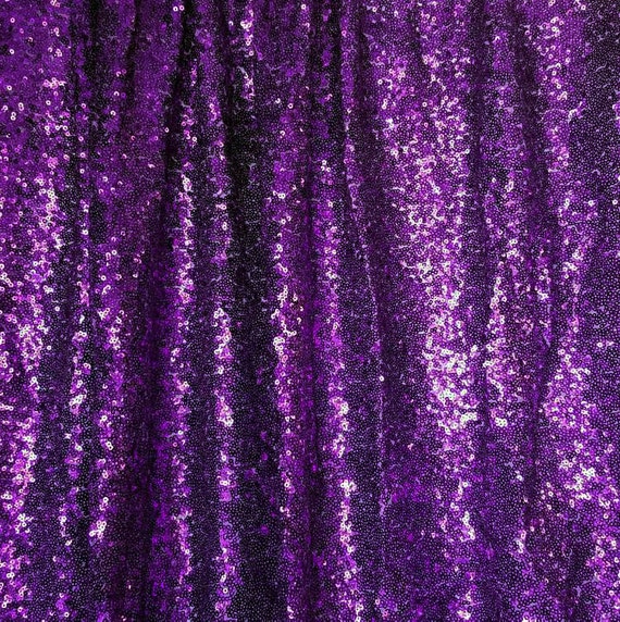 Purple Sequin Fabric Glitters Sequins Fabric Purple Full | Etsy
