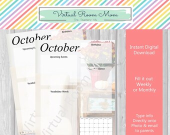 october newsletters monthly or weekly newsletter templates etsy