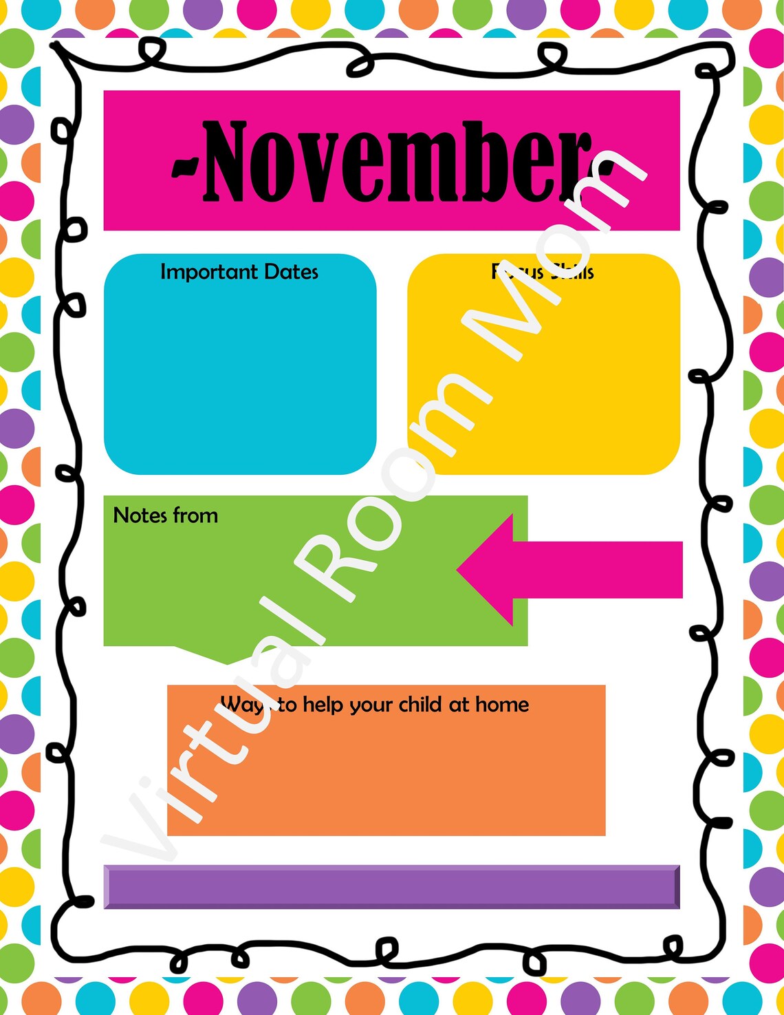 November Newsletter Template Monthly or Weekly Newsletter Etsy