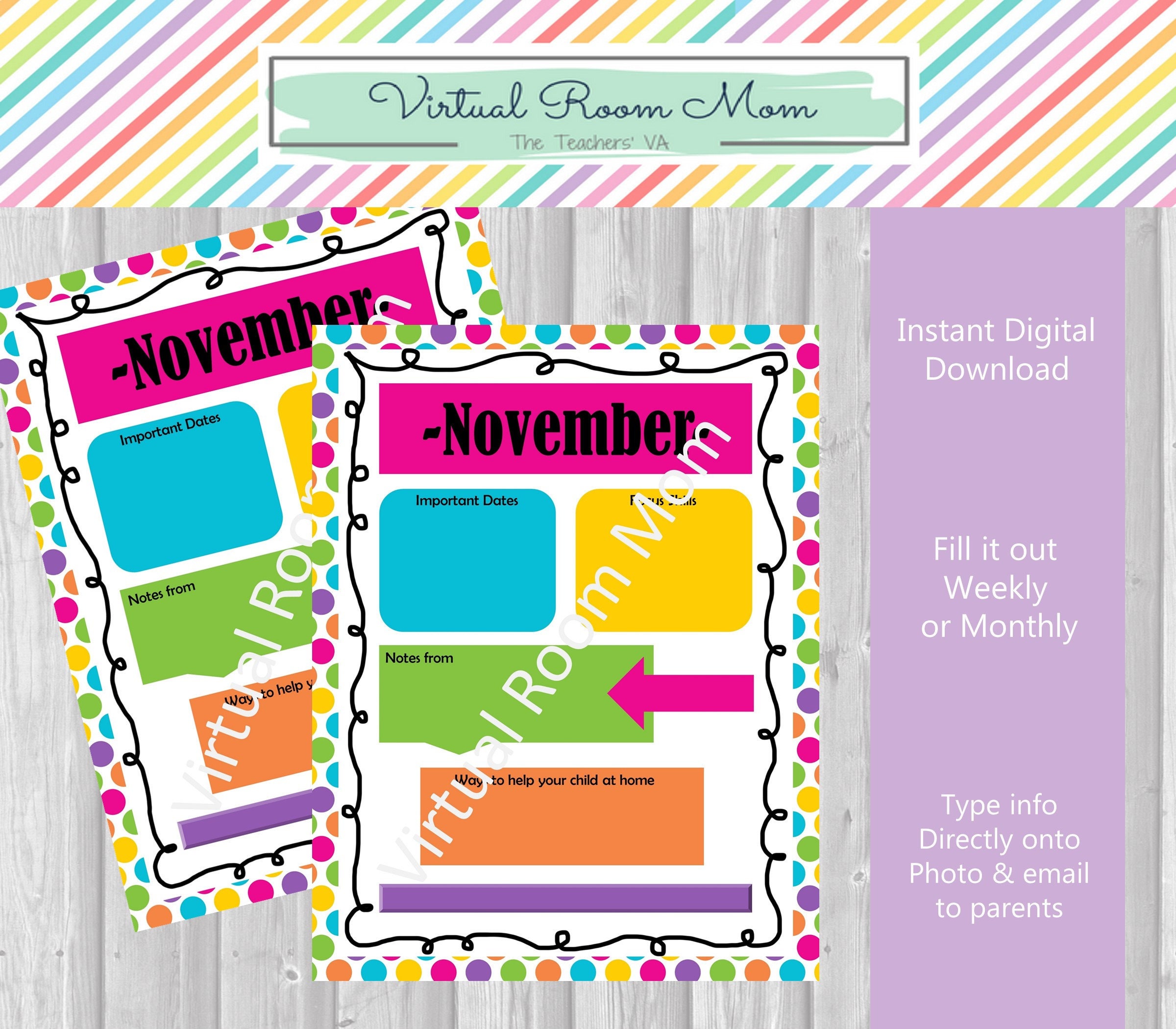 November Newsletter Template Monthly or Weekly Newsletter Etsy November Newsletter Template Monthly or Weekly Newsletter Etsy