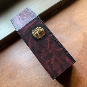 Coffin Box Black Rose Goth Jewelry Box image 3