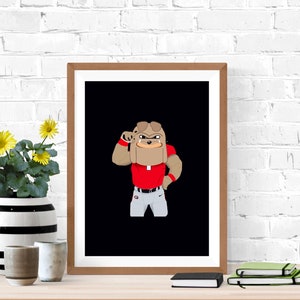 University of Georgia // Hairy Dawg // Black // Digital Print // INSTANT DOWNLOAD