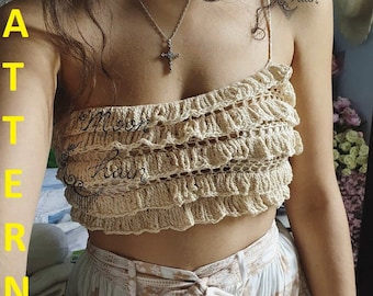 PATTERN Hydrangea crochet crop top | Crochet spring top | Crochet crop top | Made to measure | Crochet bikini cover up | Size inclusive