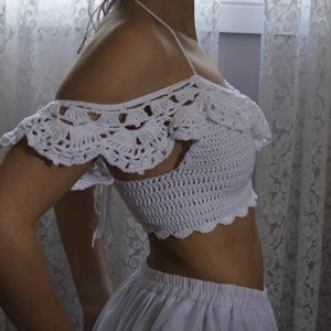 PATTERN PDF Sweet and Lovely crochet | Crochet off shoulder | Crochet halter top | Crochet summer top | Made to measure