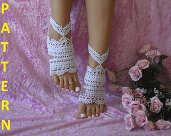 PATTERN Nature Walker crochet | crochet barefoot sandals |  footwear | crochet festival | yoga socks | boho anklet