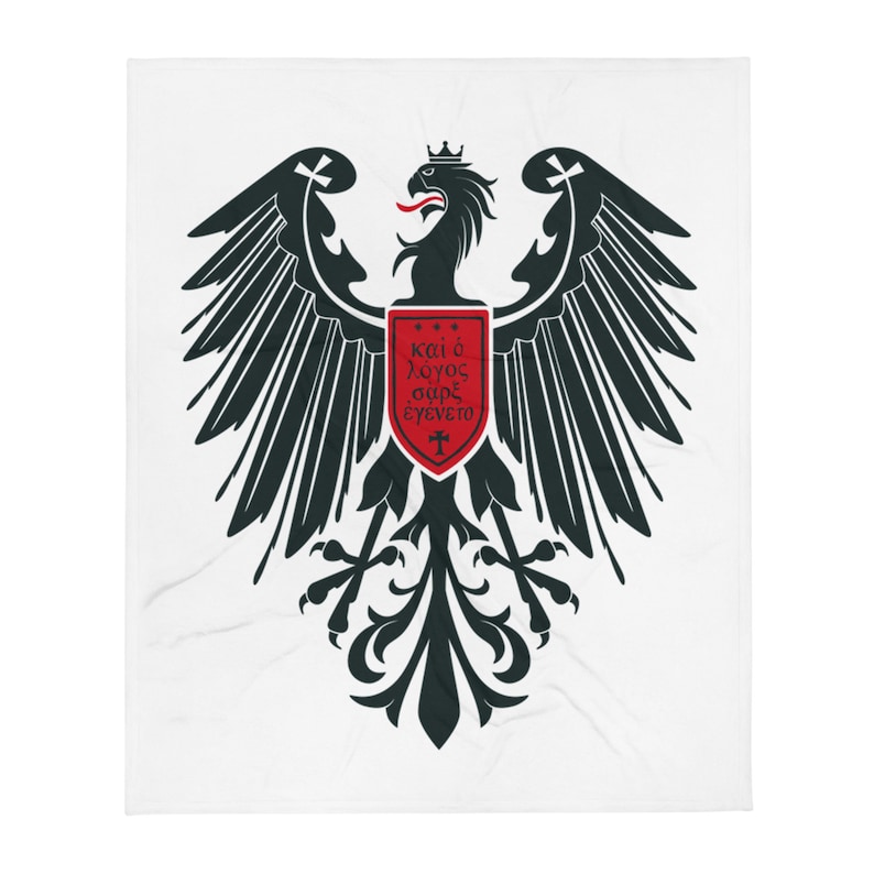 Gospel of John Heraldic Eagle Throw from the Theolatte Etsy shop