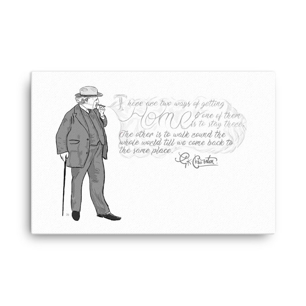 G.K. Chesterton citaat Twee manieren om thuis te Etsy