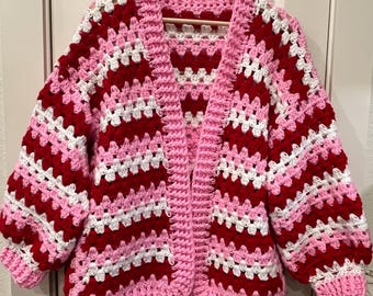 Scrappy granny cardigan pattern