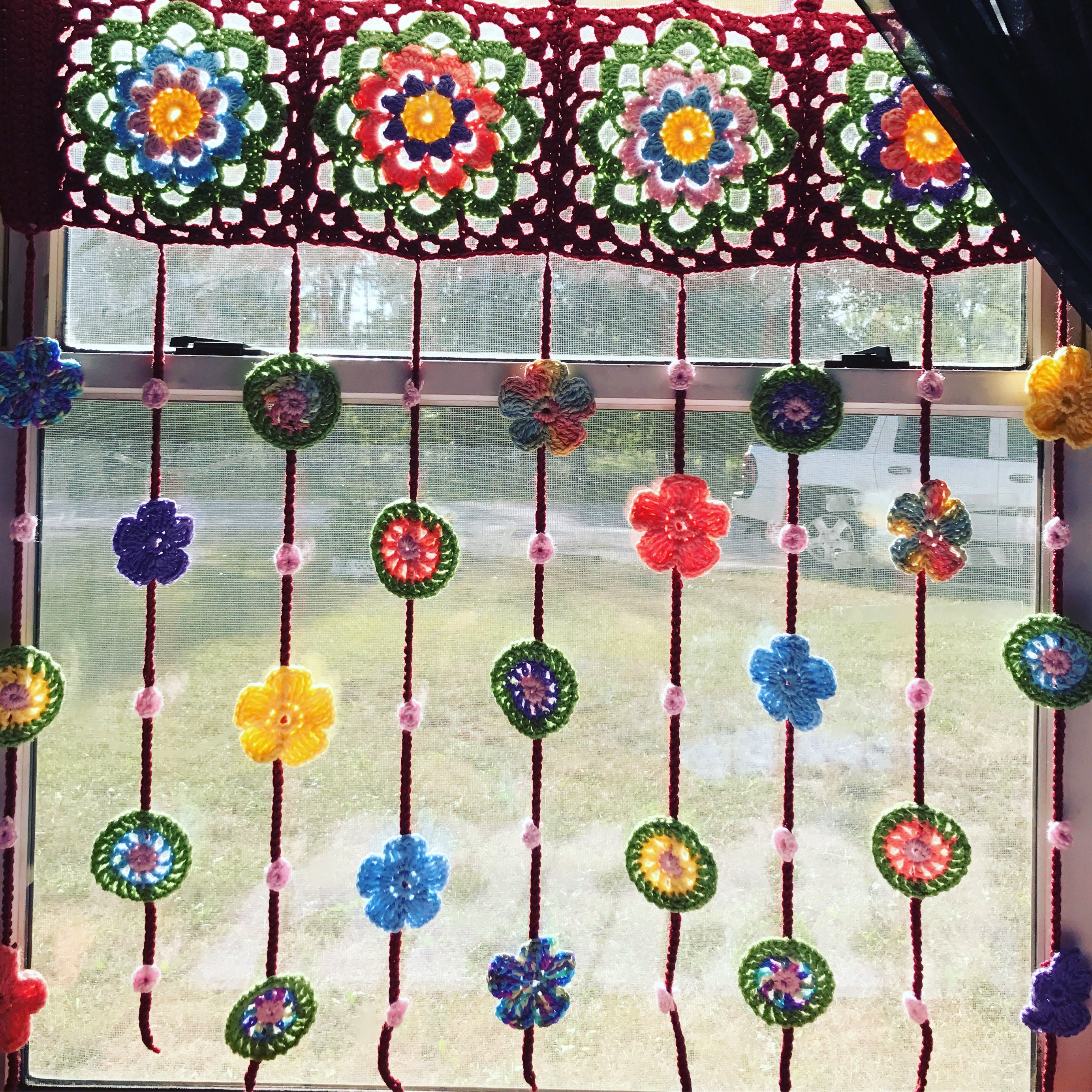 Crocheted Curtain Etsy