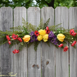 Swagger Into Summer: Summer Swag, Flower Swag, Fern Swag, Door Swag