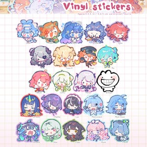 VTUBERS Vinyl stickers v4mirai aegis-link glitch stars idol chroma shift