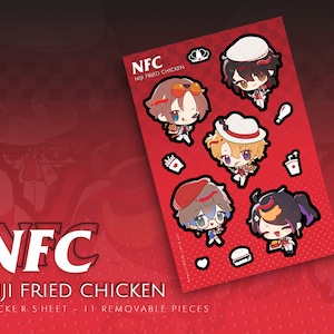 Nijisanji KFC x LUXIEM charms & sticker sheet