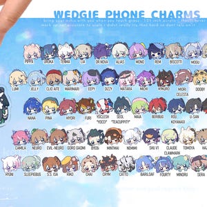 Wedgie PIEN Vtuber acrylic phone charms