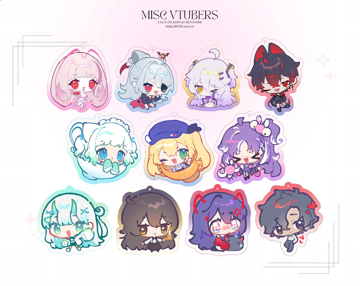 VTuber indies vshojo acrylic charms
