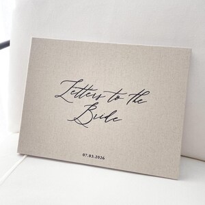 Letters to the Bride Hens Guest Book, Bridal Shower Book, Personalised Linen Guest Book, Customised Polaroid Album, Personalised Gift