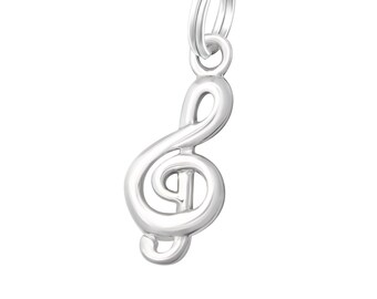 7mm 925 Sterling Silver Treble Clef Charm with Split Ring Charms DIY Bracelet Jewelry Findings Jewelry Making