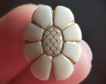Cream Gold Etched Acrylic Beads Ornate DIY Jewelry Making Bead Textured USA Shipping Floral Beads Flower Beads Resin Beads Rosebuds